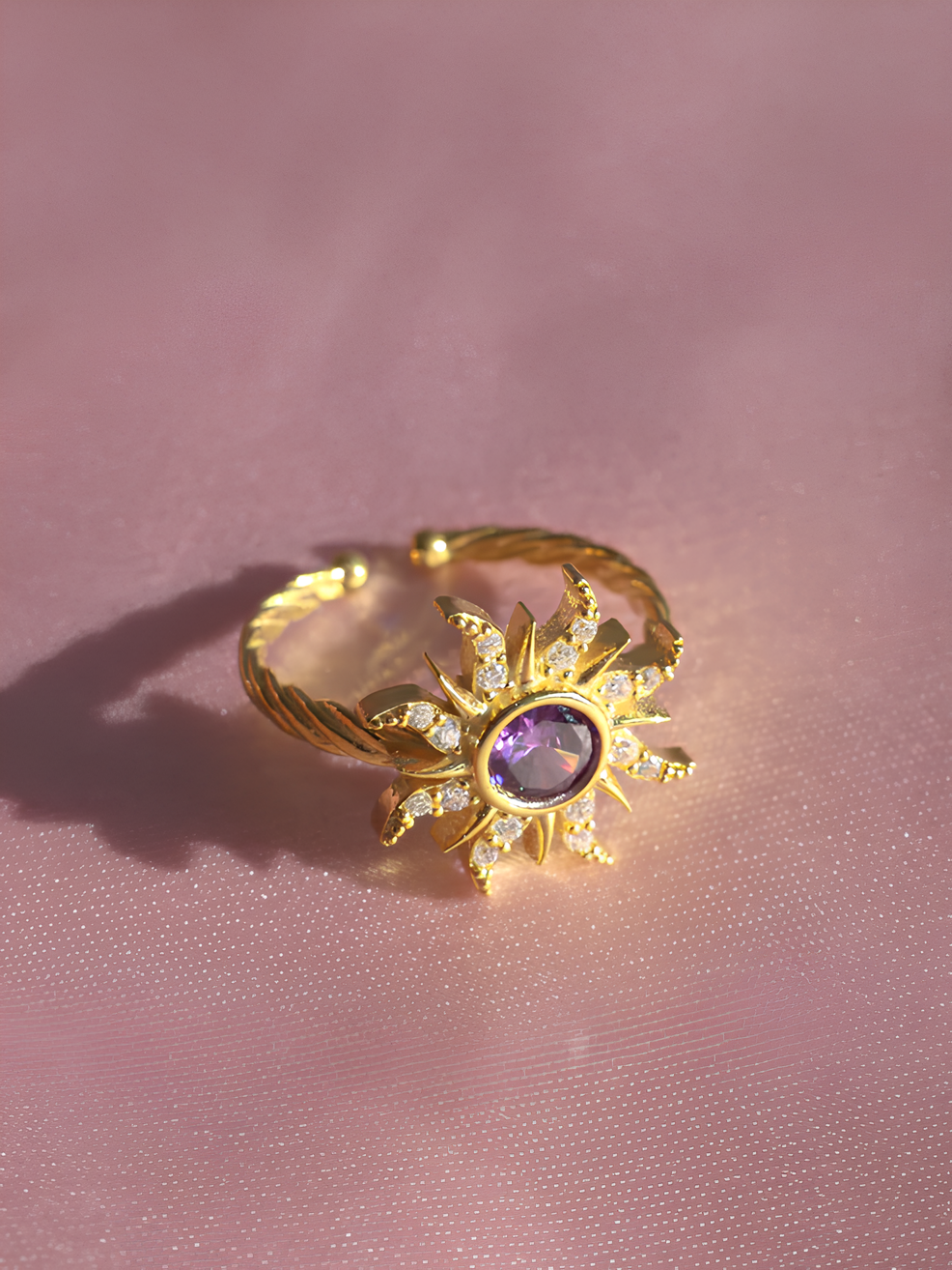 Rapunzel Sun Opal Ring