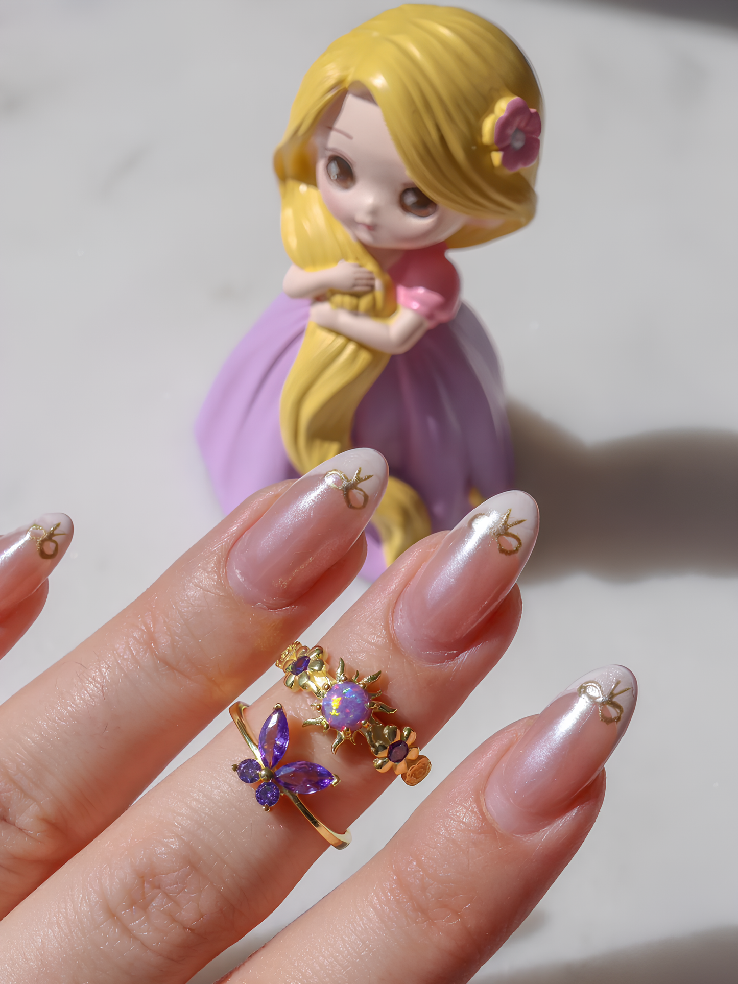 Rapunzel Sunflower Matching Rings