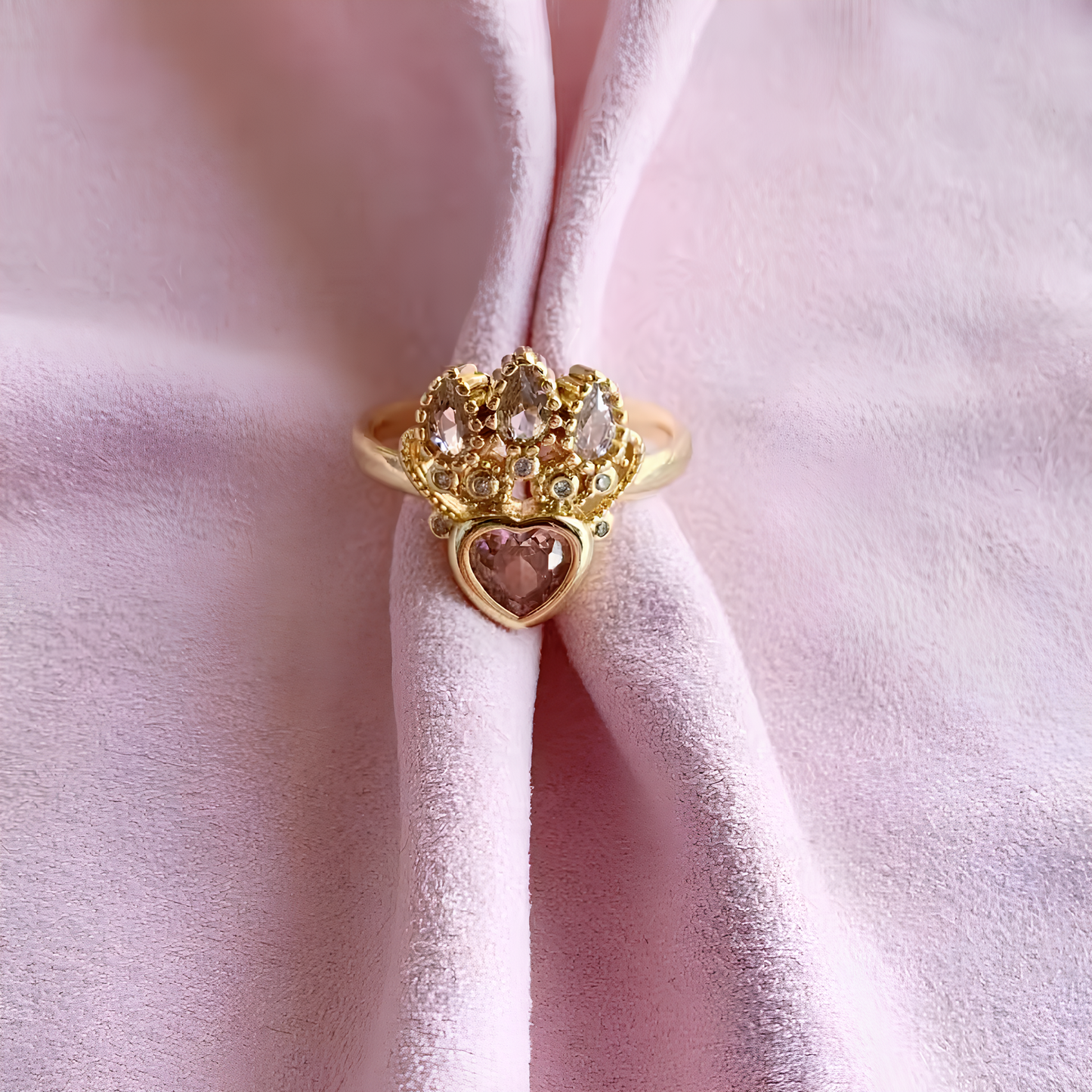 Royal Heart Crown Ring