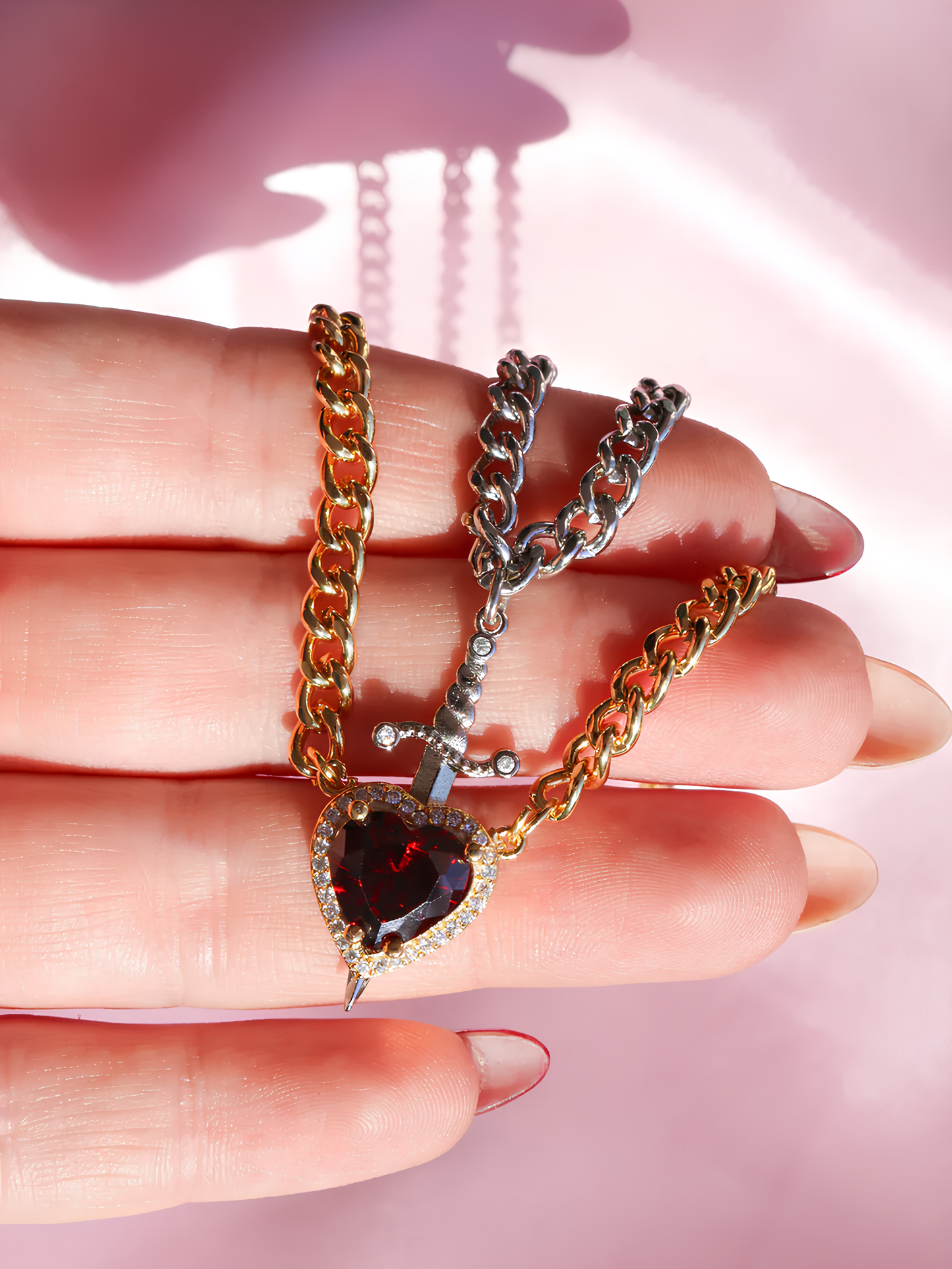 Heart and Sword Snow White Bracelet