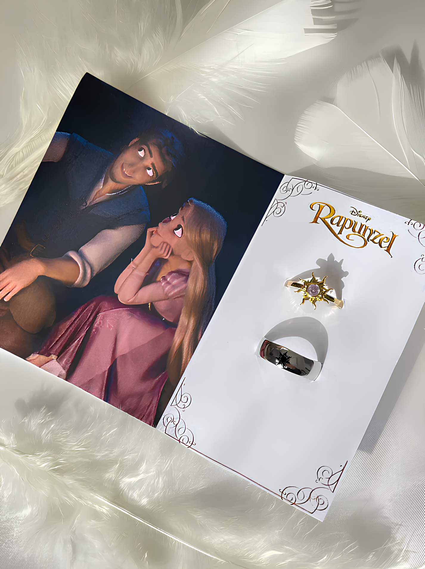 Rapunzel & Flynn Sun Couple Rings