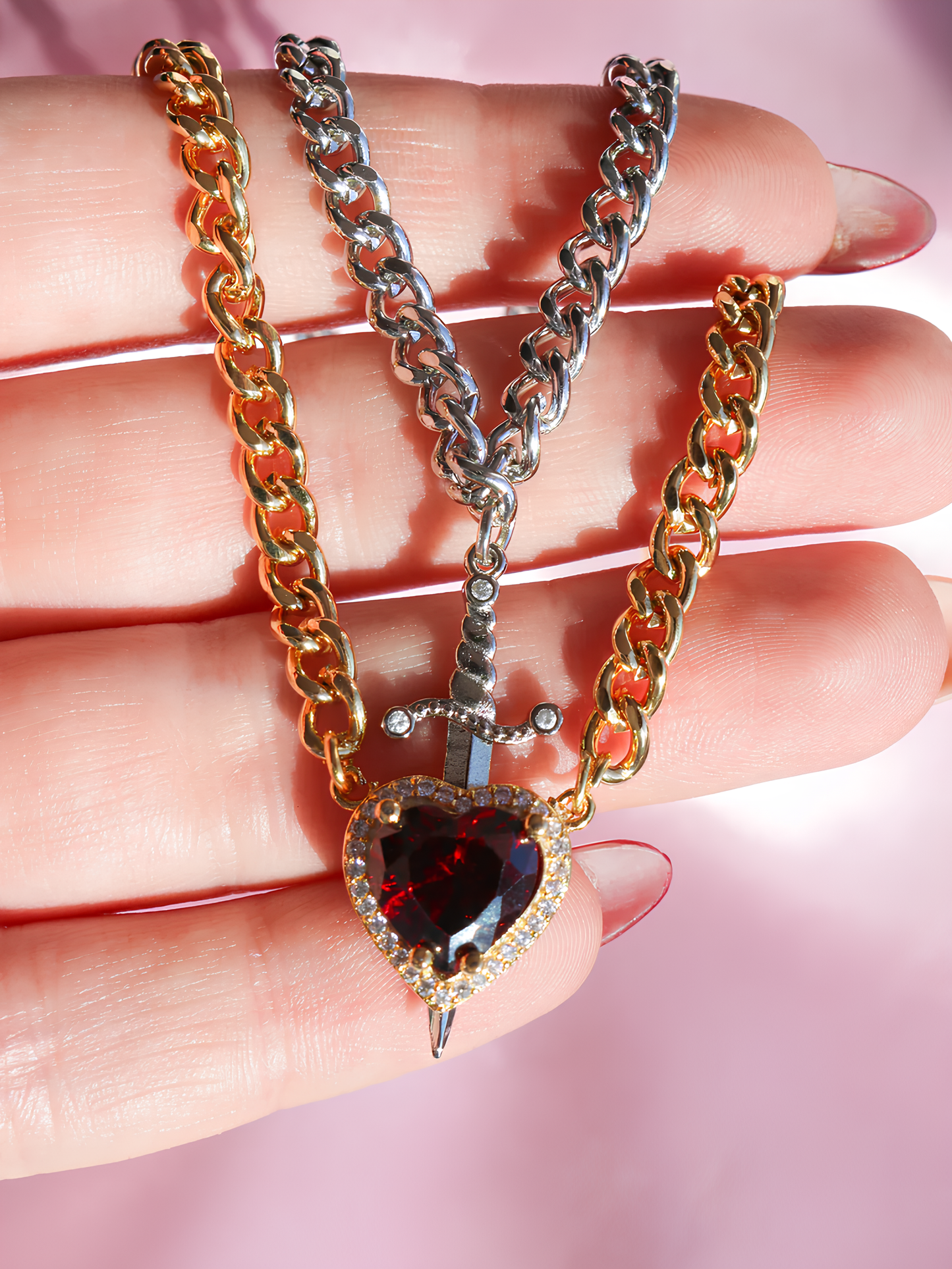 Heart and Sword Snow White Bracelet