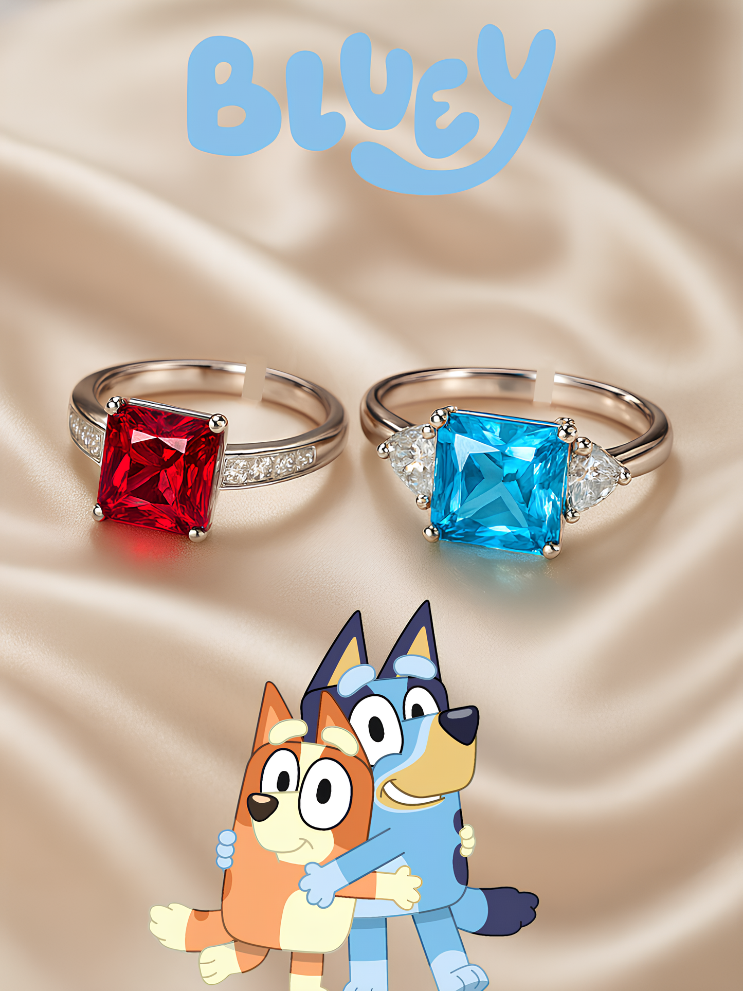 Bluey & Bingo Matching Rings