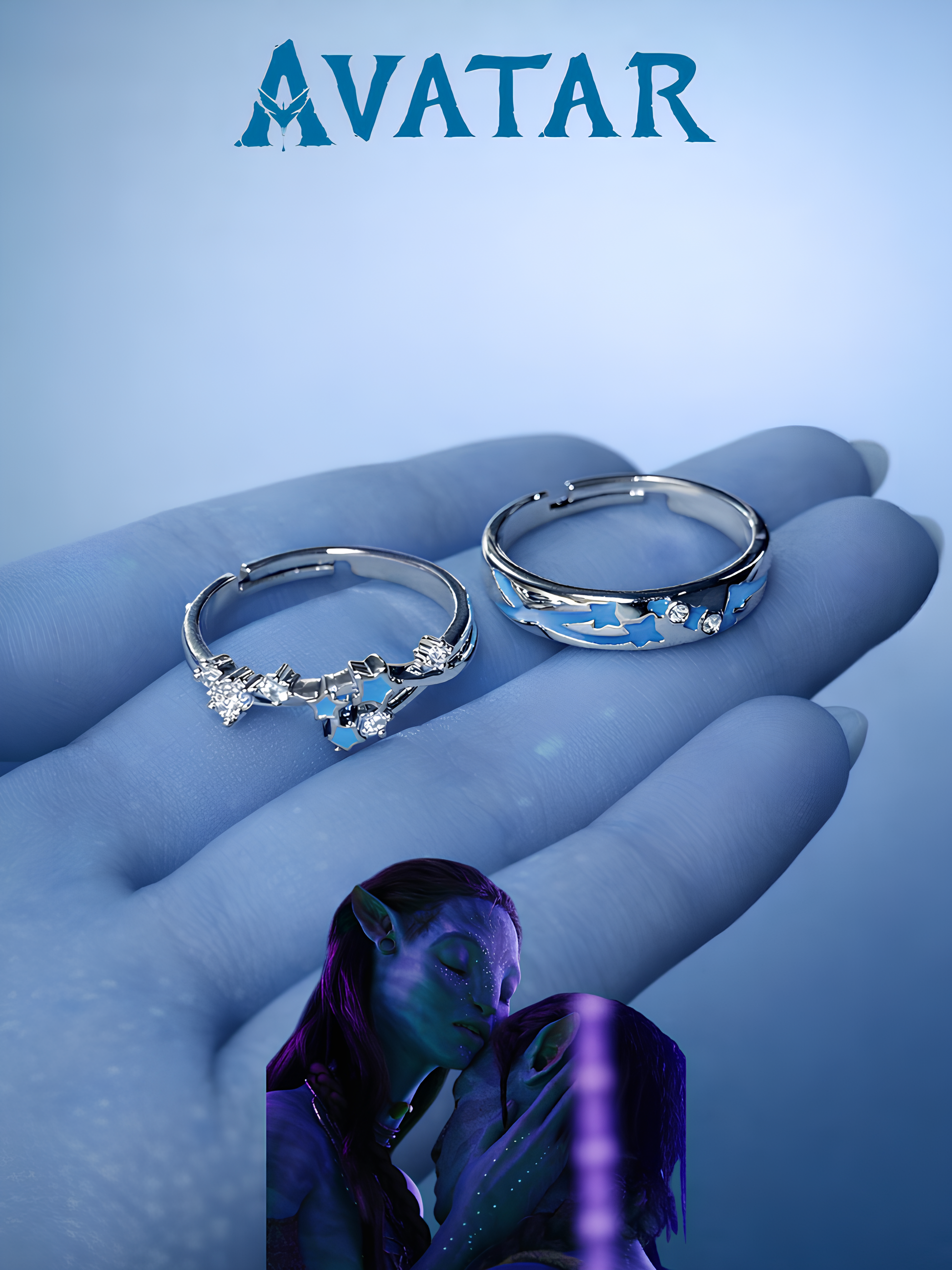 Rapunzel & Flynn Heart Couple Rings