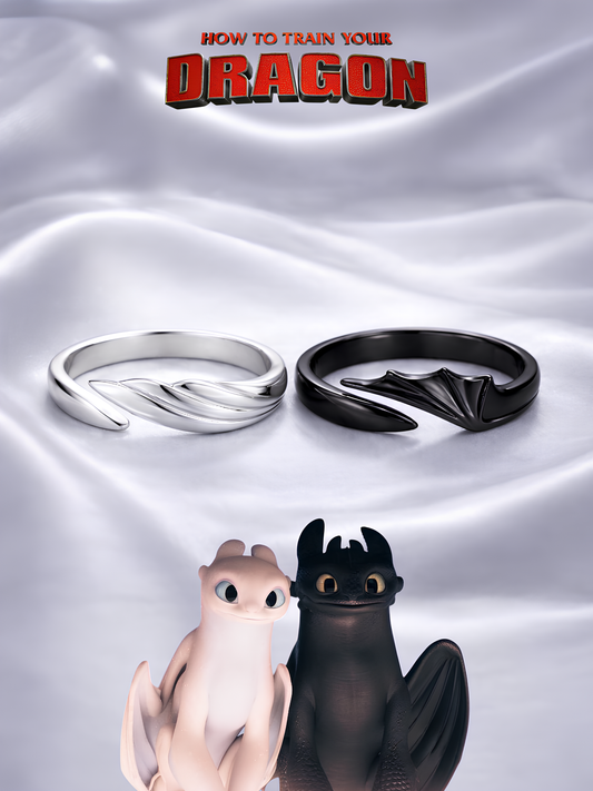 Night Fury And Light Fury Couple Rings