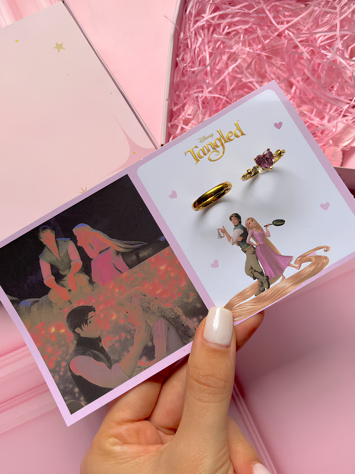 Rapunzel & Flynn Heart Couple Rings