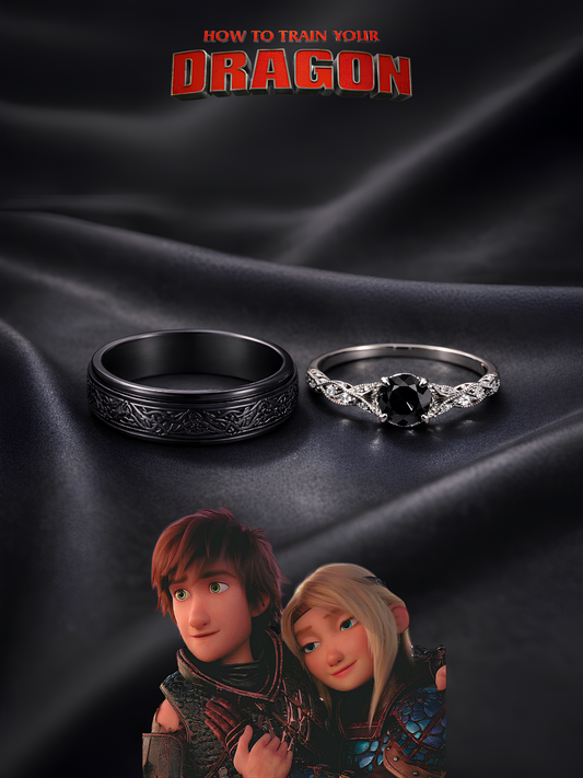 Hiccup and Astrid Bond Couple Rings