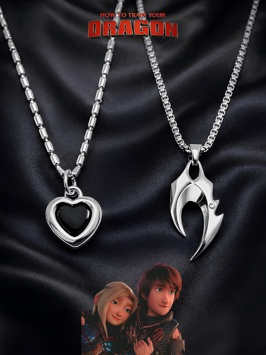 Hiccup and Astrid Couple Necklaces