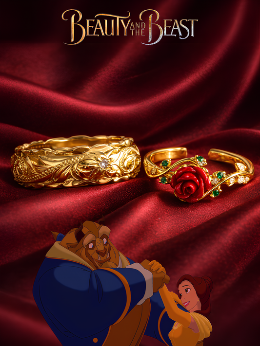 Belle and The Beast Couple Rings