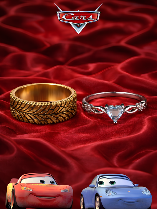 McQueen and Sally "Road Lovers" Couple Rings
