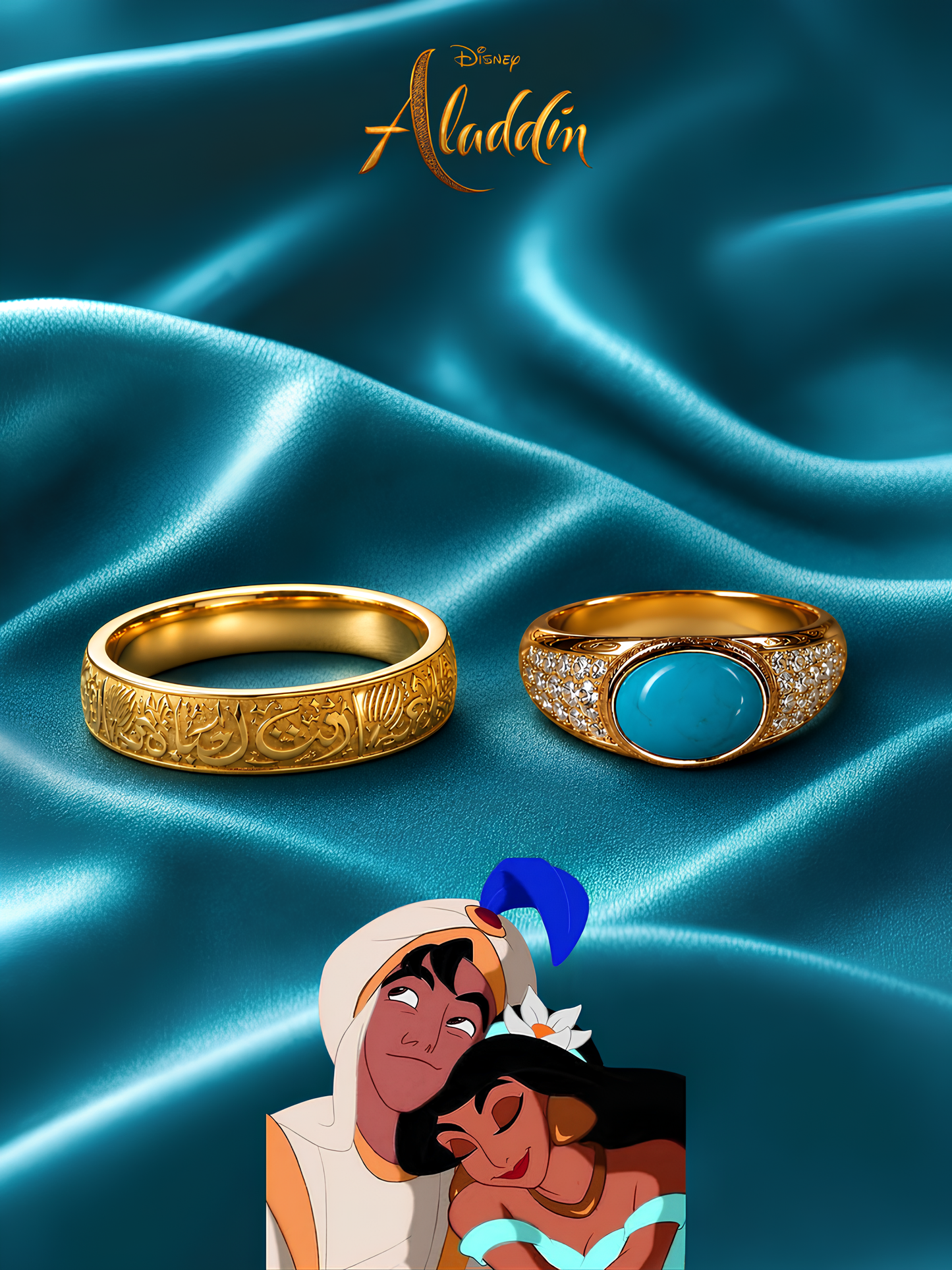 Jasmine and Aladdin Couple Rings