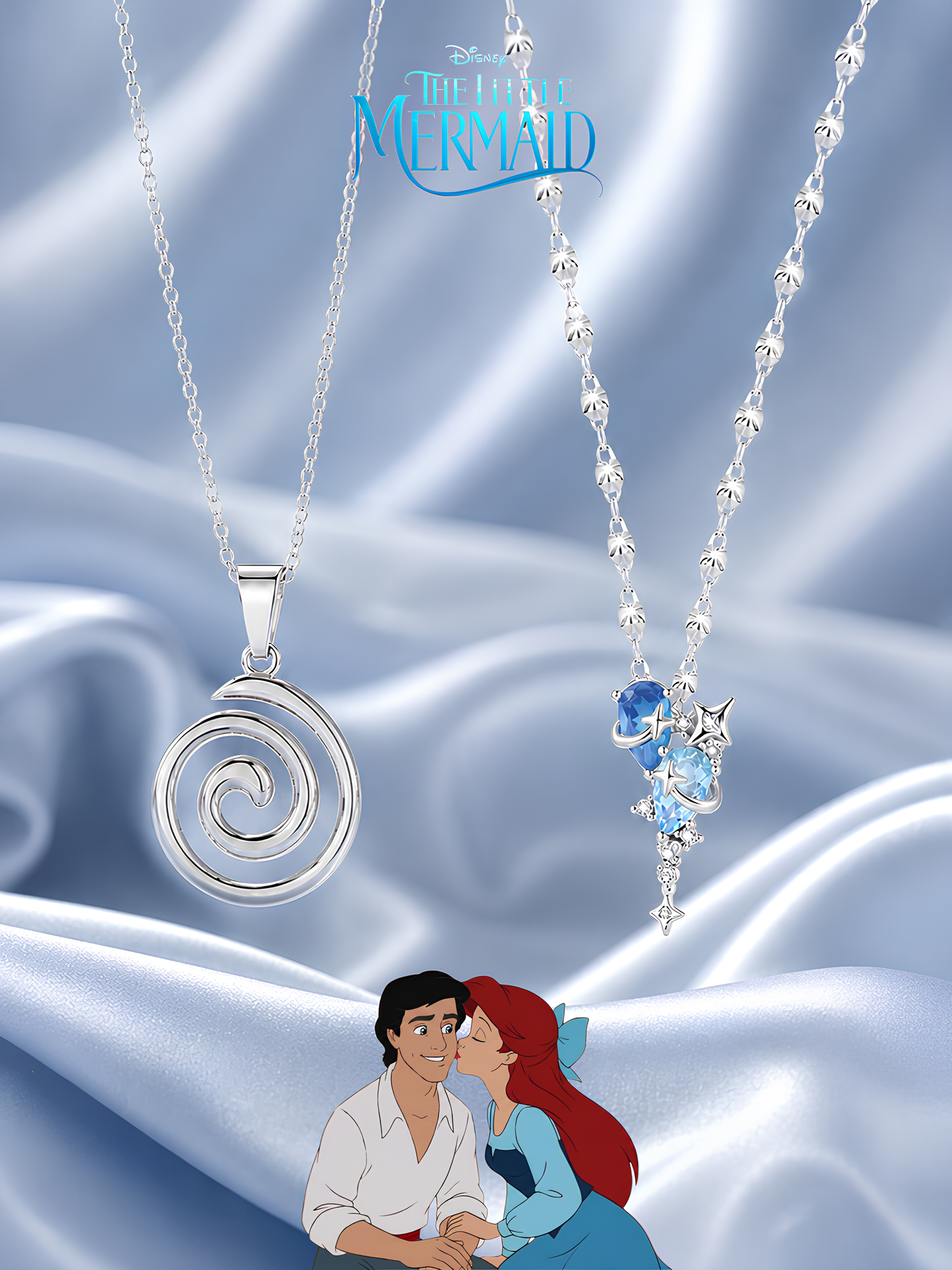 Ariel and Eric Couple Necklace