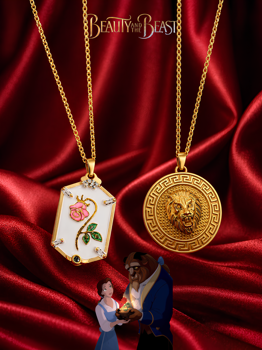 Belle and The Beast Couple Necklaces