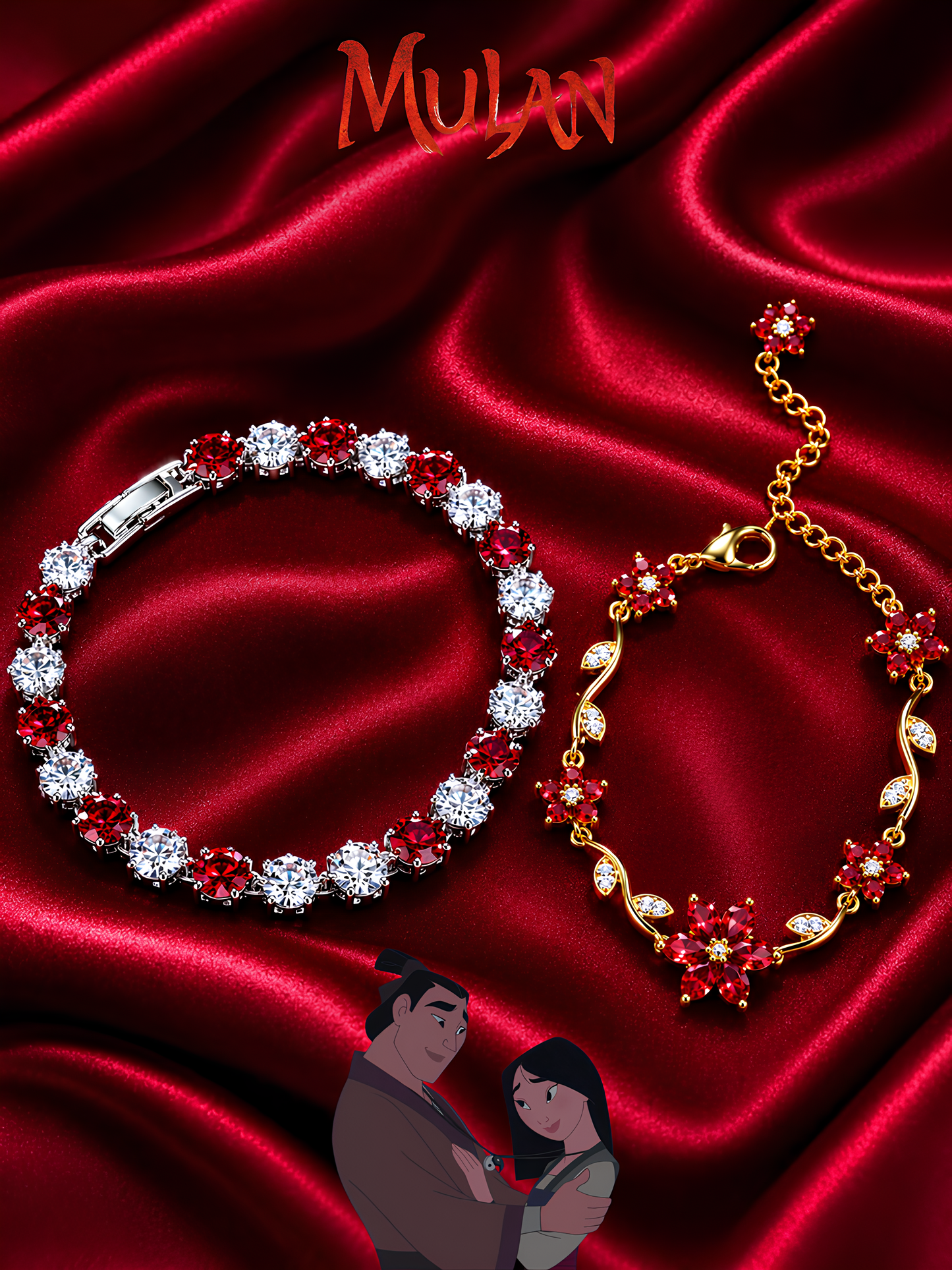Mulan and Shang Couple Bracelets
