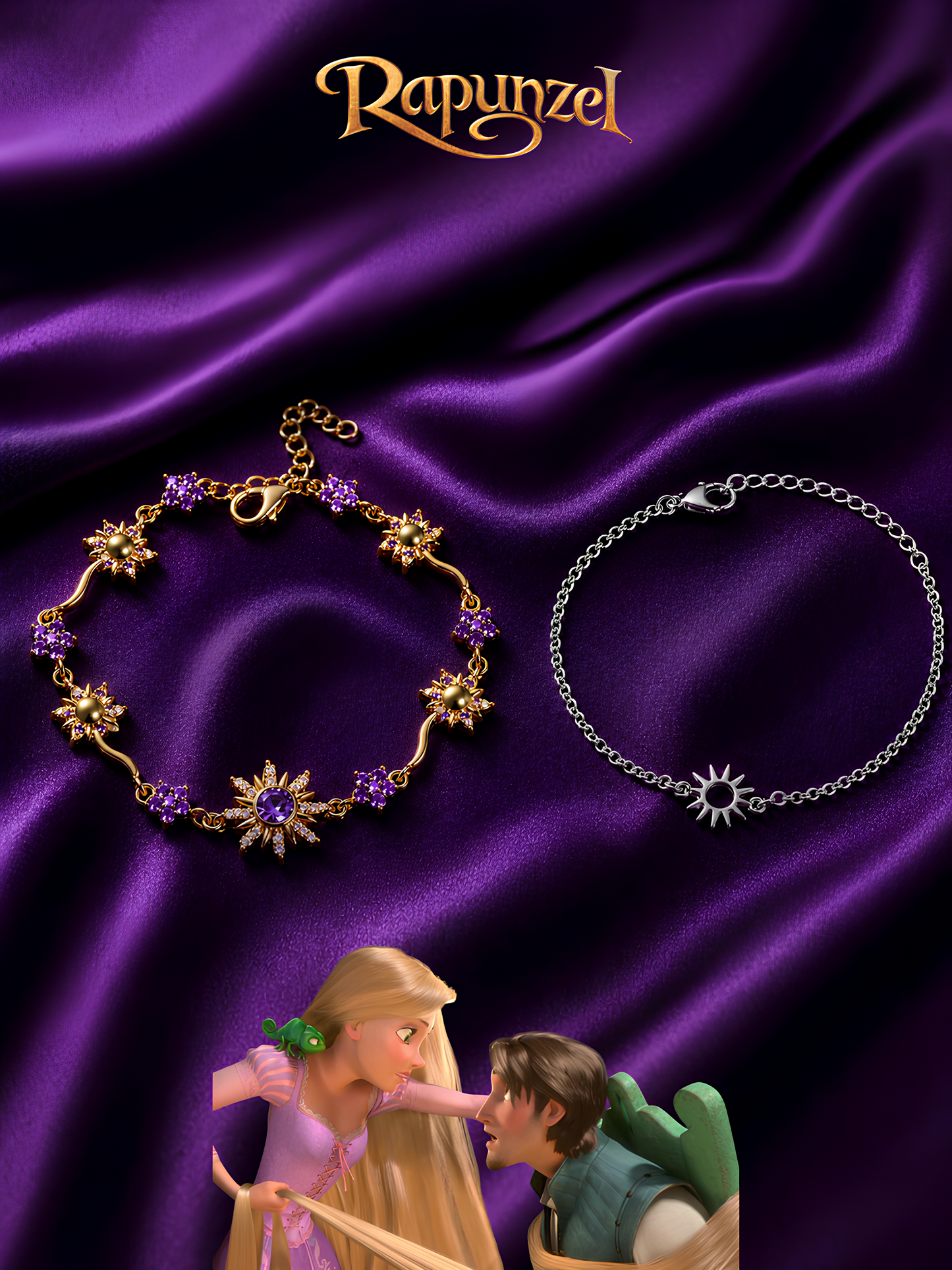 Rapunzel & Flynn Sun Couple Bracelets