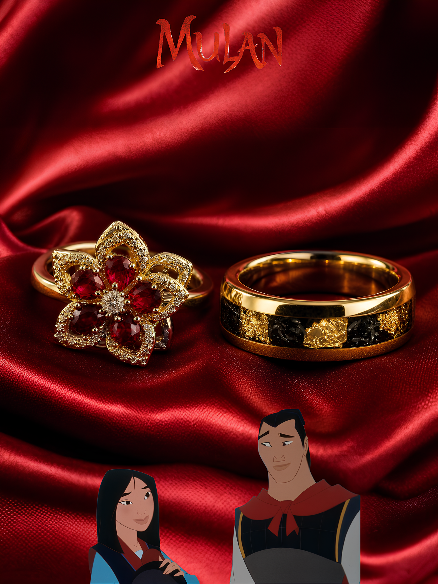 Mulan and Shang Couple Rings