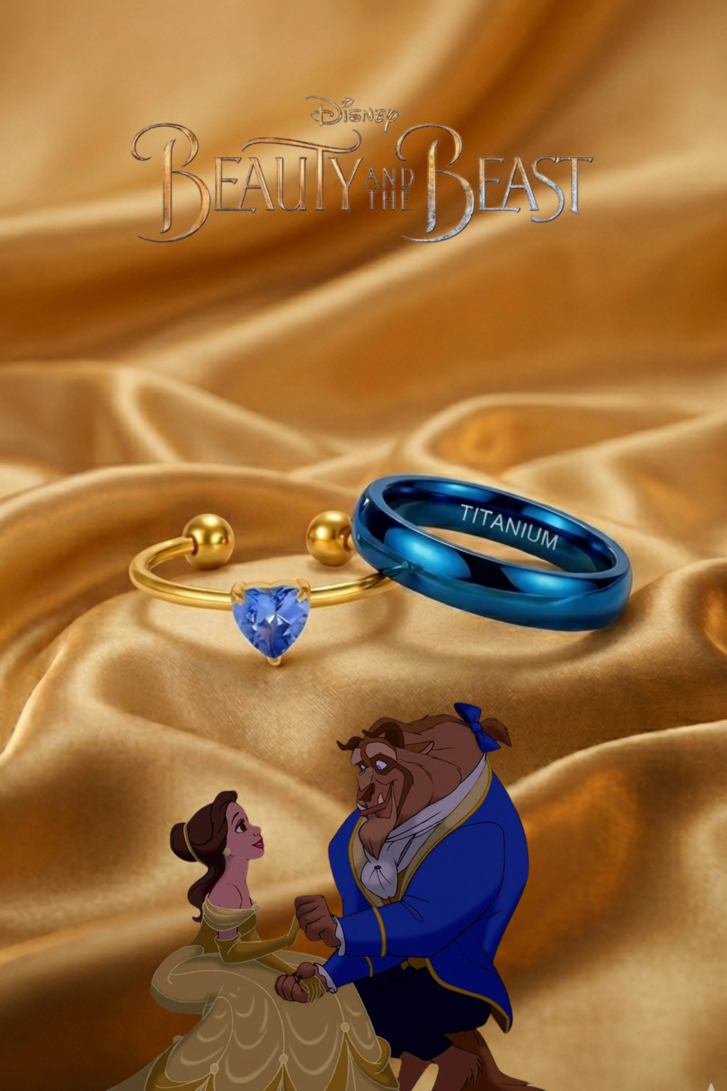 Beauty & The Beast Couple Rings